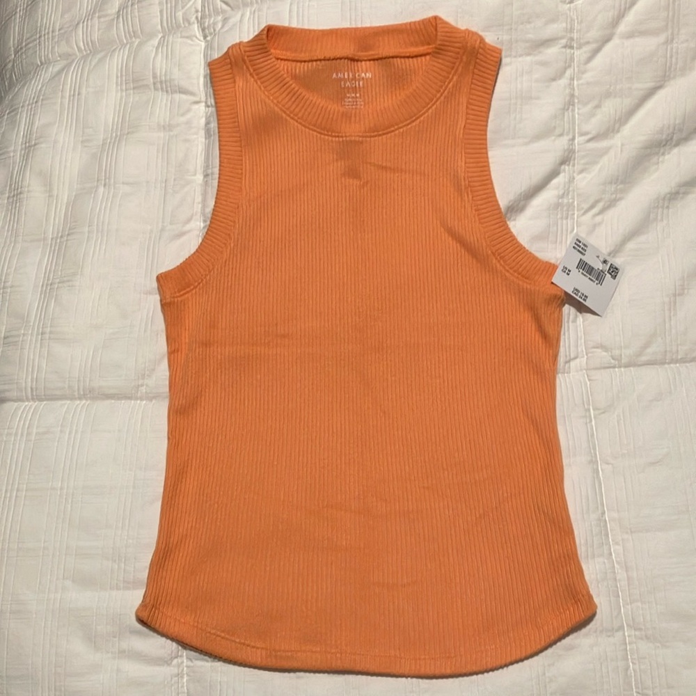 American Eagle Outfitters Blue and Orange Sleeveless Knit Tops - Picture 4 of 4